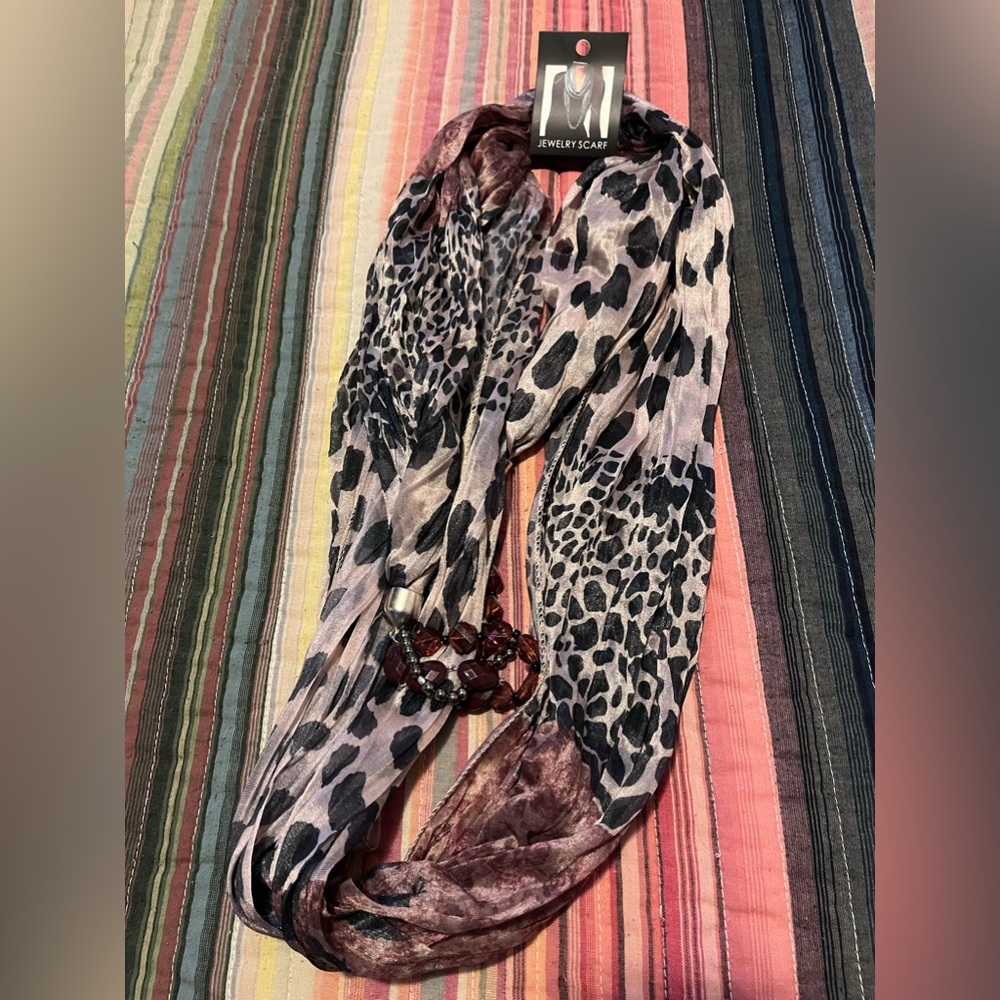 Animal print Scarf Necklace